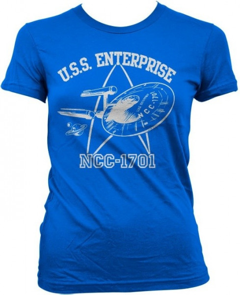 Star Trek U.S.S. Enterprise Girly T-Shirt Damen Blue