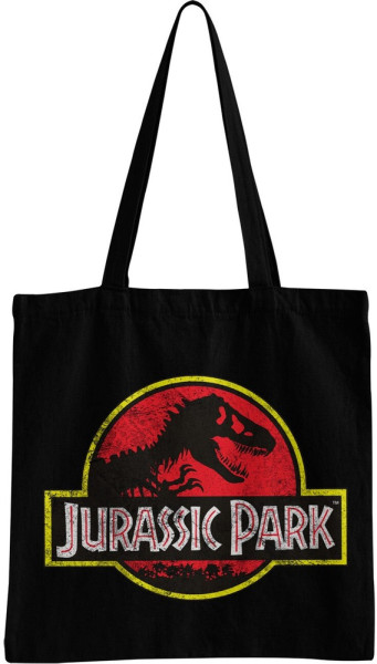 Jurassic Park Distressed Logo Tote Bag Tragetasche Black