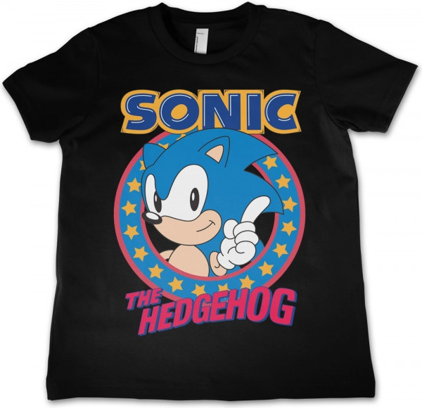 Sonic The Hedgehog Kids T-Shirt Kinder Black
