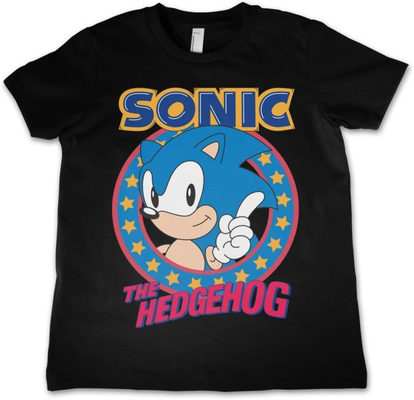 Sonic The Hedgehog Kids T-Shirt Kinder Black