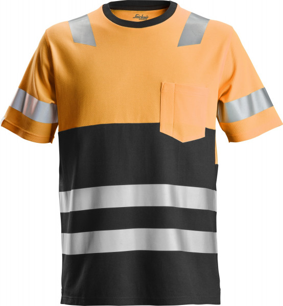 Snickers Workwear AllroundWork High-Vis T-Shirt Hi-Vis Orange/Schwarz