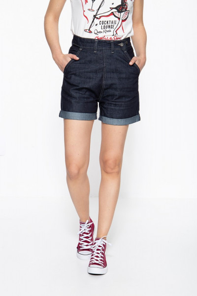 Queen Kerosin Damenshorts mit verstecktem Verschluss QK4190419000 Denim