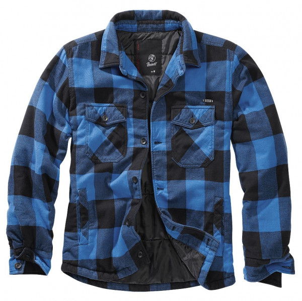 Brandit Jacke Lumberjacket in Black/Blue
