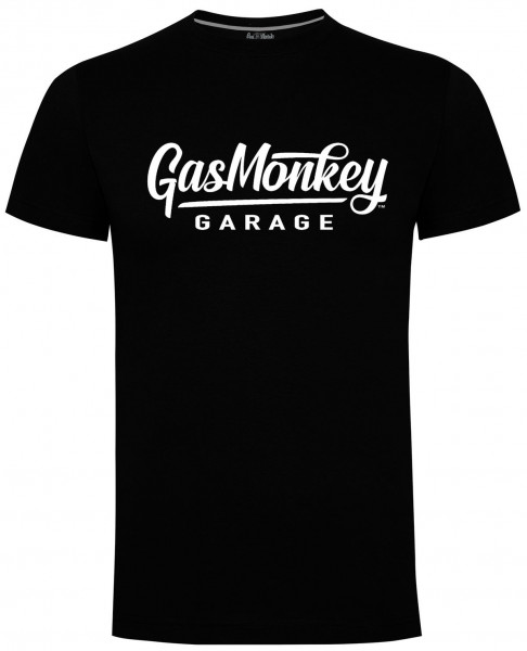Gas Monkey Garage T-Shirt Large Script Logo Black