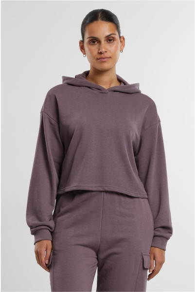 Urban Classics Damen Ladies Oversized Cropped Light Terry Hoodie TB6854