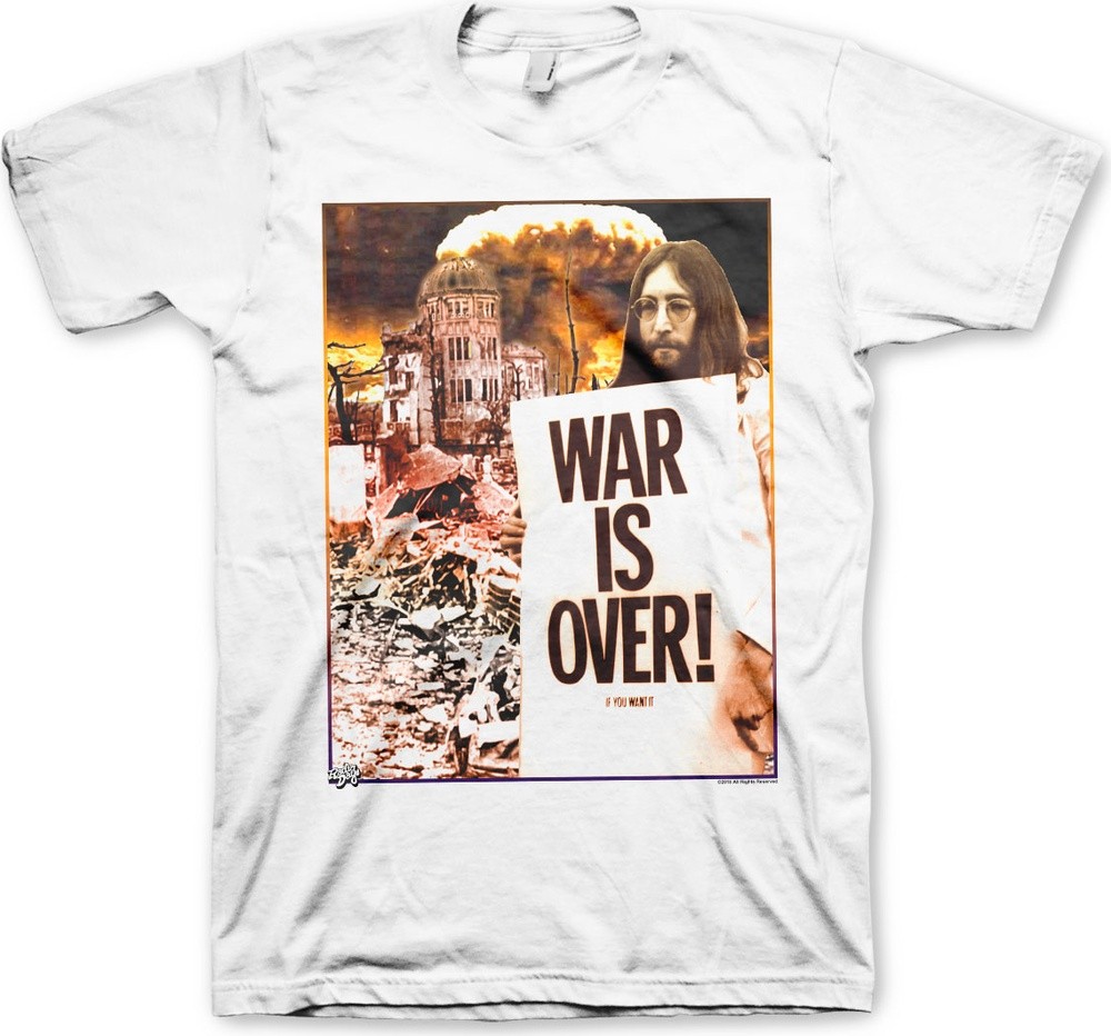 The Beatles John Lennon War Is Over T-Shirt Weiß - Herren / Unisex