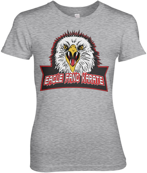 Cobra Kai Eagle Fang Karate Girly Tee Damen T-Shirt Heather-Grey
