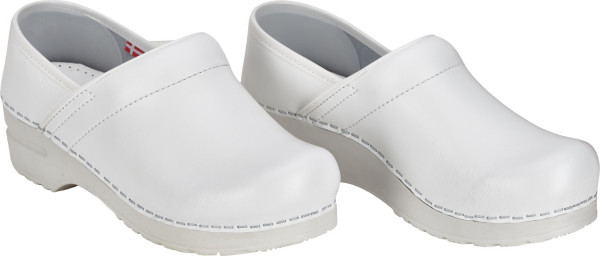 Sanita Damen Geschlossener Clog Original-Prof. Pu White