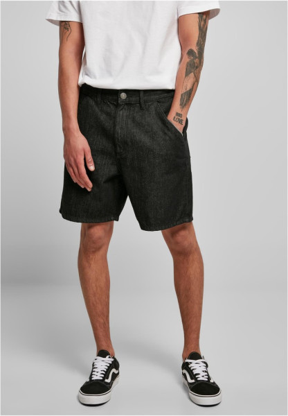 Urban Classics Organic Denim Bermuda Shorts Black Washed