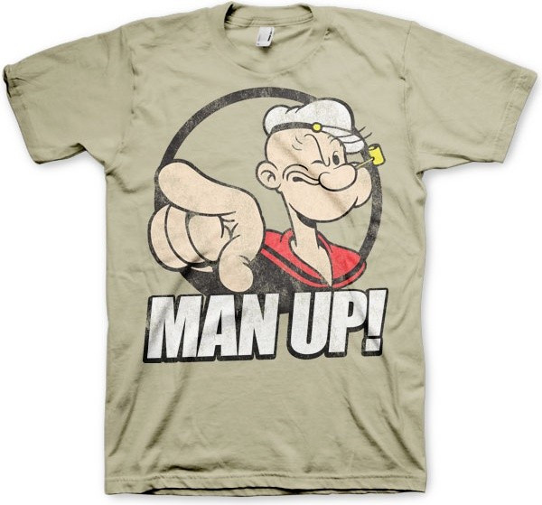 Popeye Man Up! T-Shirt Khaki