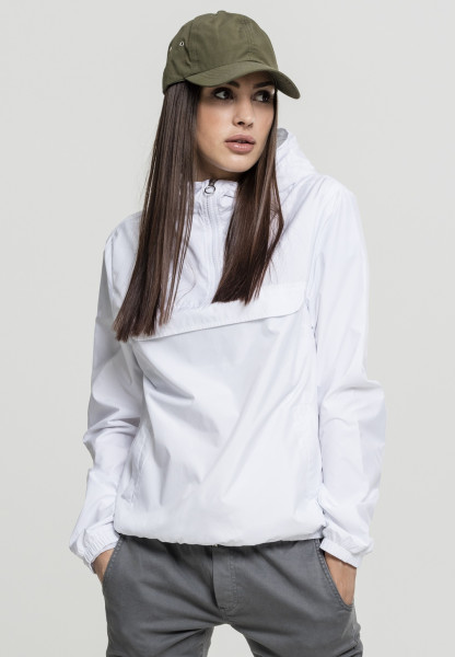 Urban Classics Women Sweatshirt Ladies Basic Pull Over Jacket White