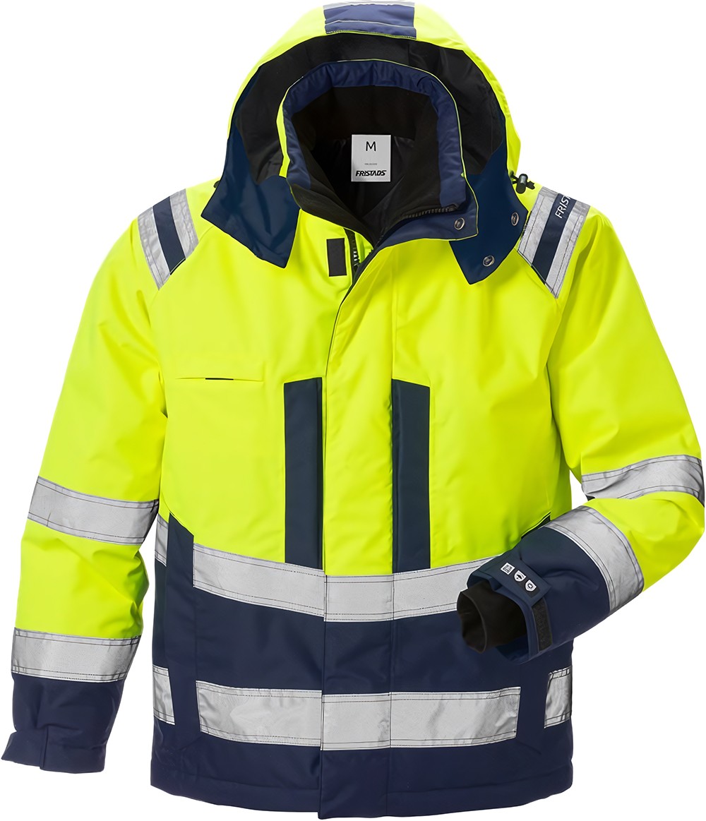 Fristads Warnschutz-Jacke High Vis Airtech Winterjacke Kl. 3 4035 GTT Warnschutz-Gelb/Marine - Herren / Unisex