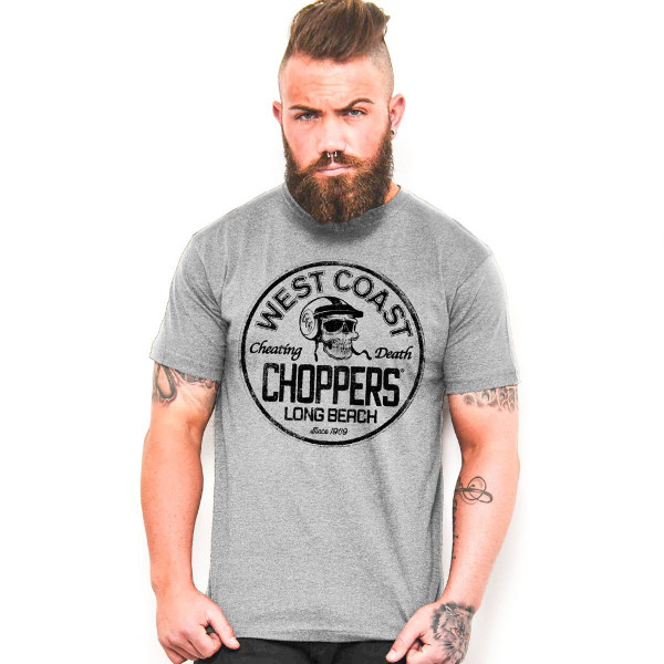 WCC West Coast Choppers T-Shirt Cheating Death Grey