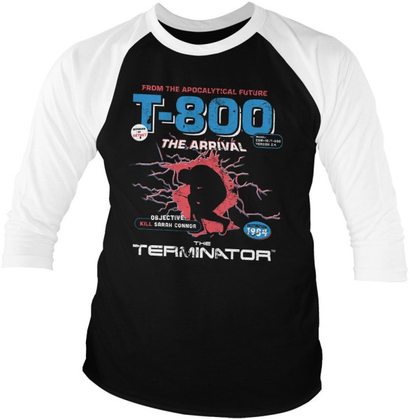 The Terminator Arrival Baseball 3/4 Sleeve Tee Longsleeves White/Black
