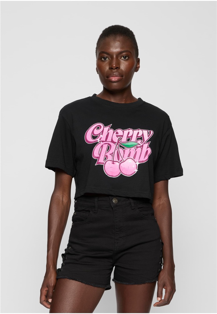 Miss Tee Damen T-Shirt Cherry Bomb Ladies Short Overized Tee MST100 - Damen