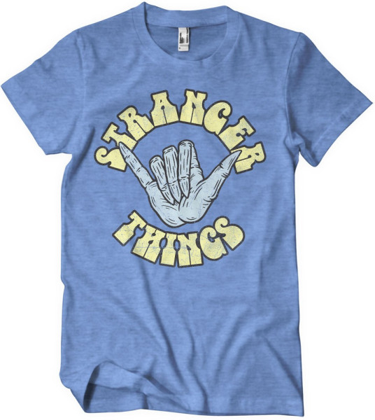 Stranger Things Dude T-Shirt Blue-Heather