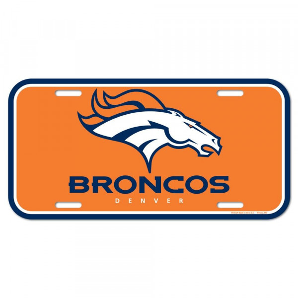 Denver Broncos Nummernschild American Football Orange
