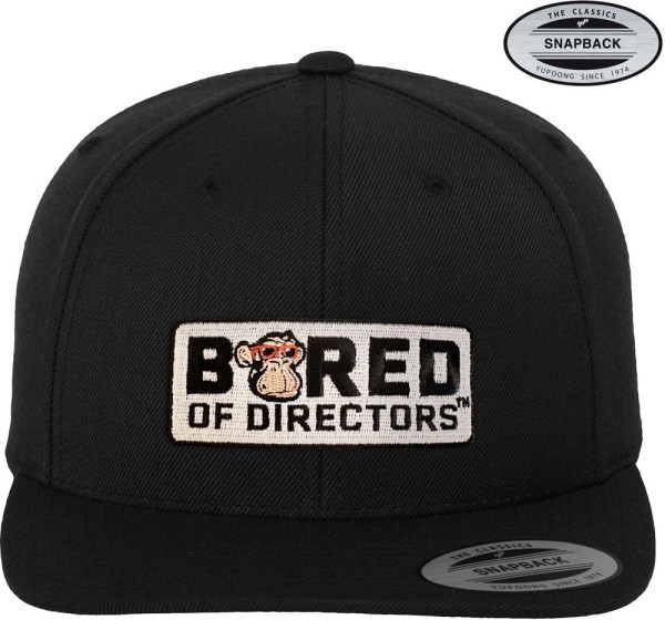 Bored Of Directors Logo Premium Snapback Cap Black