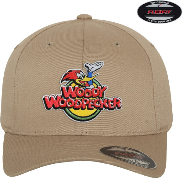 Woody Woodpecker Classic Logo Flexfit Cap Khaki
