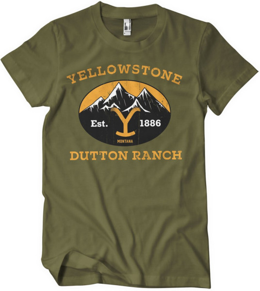 Yellowstone Dutton Ranch Montana Est. 1883 T-Shirt Olive