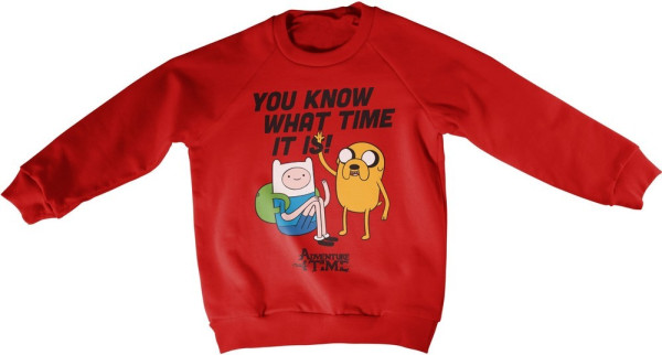 It'S Adventure Time Kids Kinder Sweatshirt Red