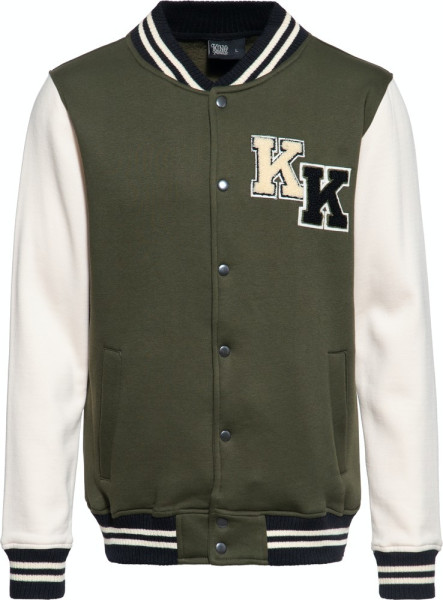 King Kerosin KK College Sweatjacke Olivgrün