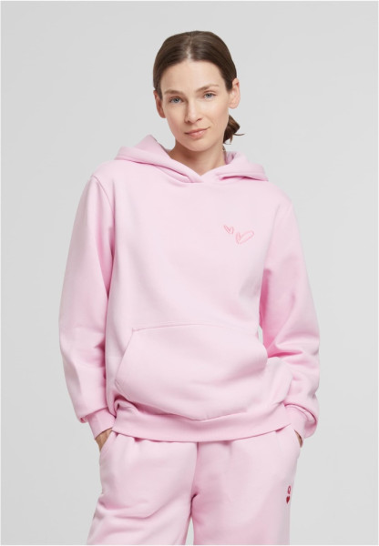 Miss Tee Damen Heart Signs Emb Ladies Fluffy Hoody MST322