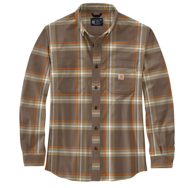 Carhartt Hemd Flannel L/S Plaid Shirt Chestnut
