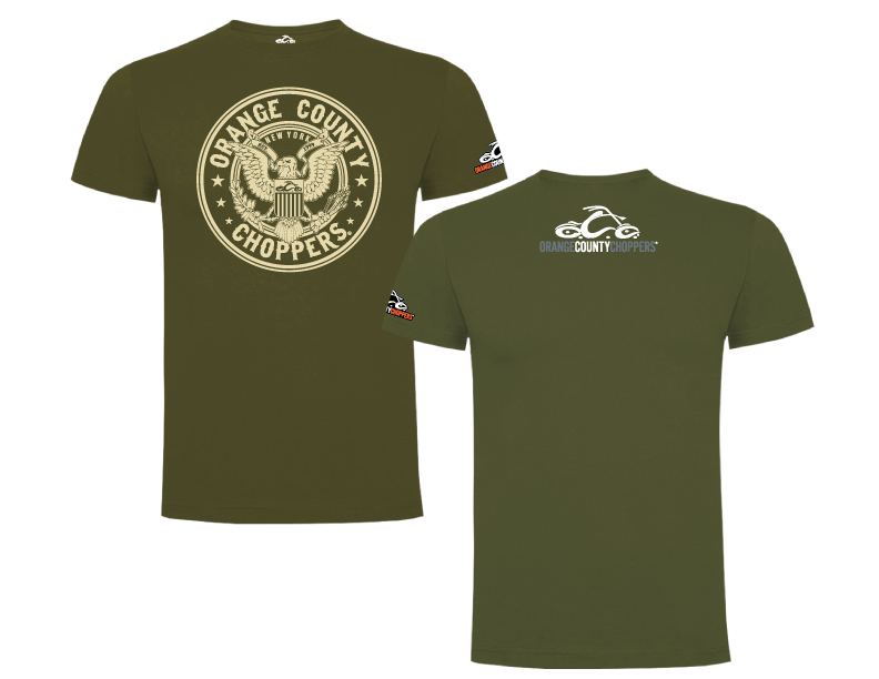 OCC Orange County Choppers T-Shirt Eagle Military Green 