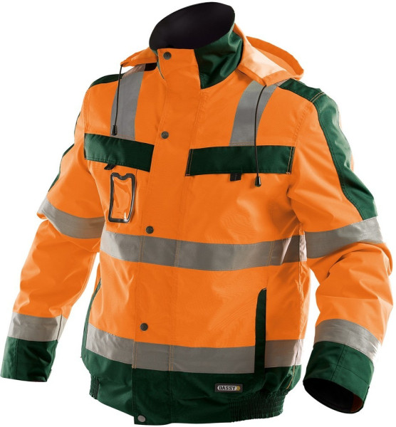 Dassy Warnschutz Winterjacke Lima PES70 Neonorange/Flaschengrün