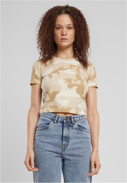 Urban Classics Damen T-Shirt Ladies Cropped Camo Tee TB6903