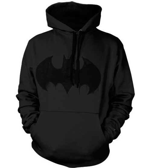 Batman Inked Logo Hoodie Black