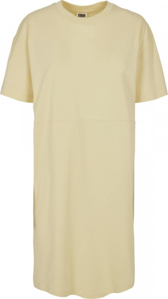 Urban Classics Damen Ladies Organic Oversized Slit Tee Dress Softyellow
