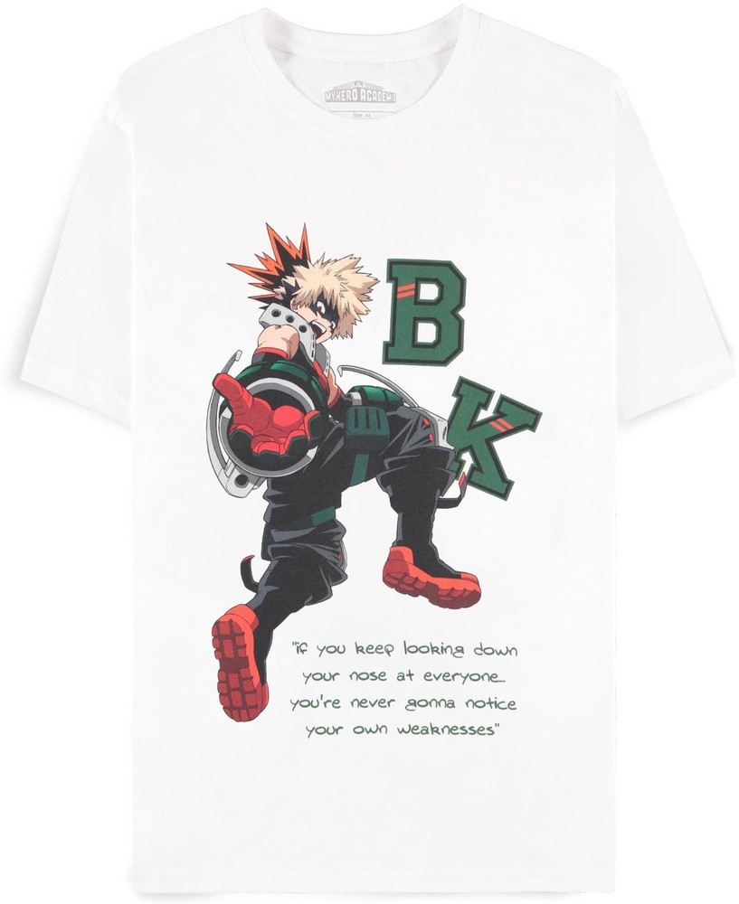 My Hero Academia - Weiß Bakugo Quote - Men's Short Sleeved T-Shirt Weiß - Herren / Unisex