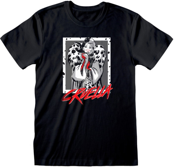101 Dalmatians Disney Cruella T-Shirt Black