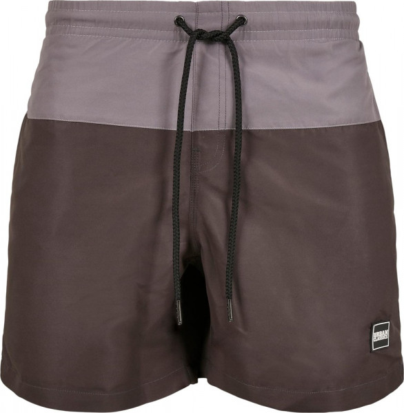 Urban Classics Block Swim Shorts Blackbird/Asphalt