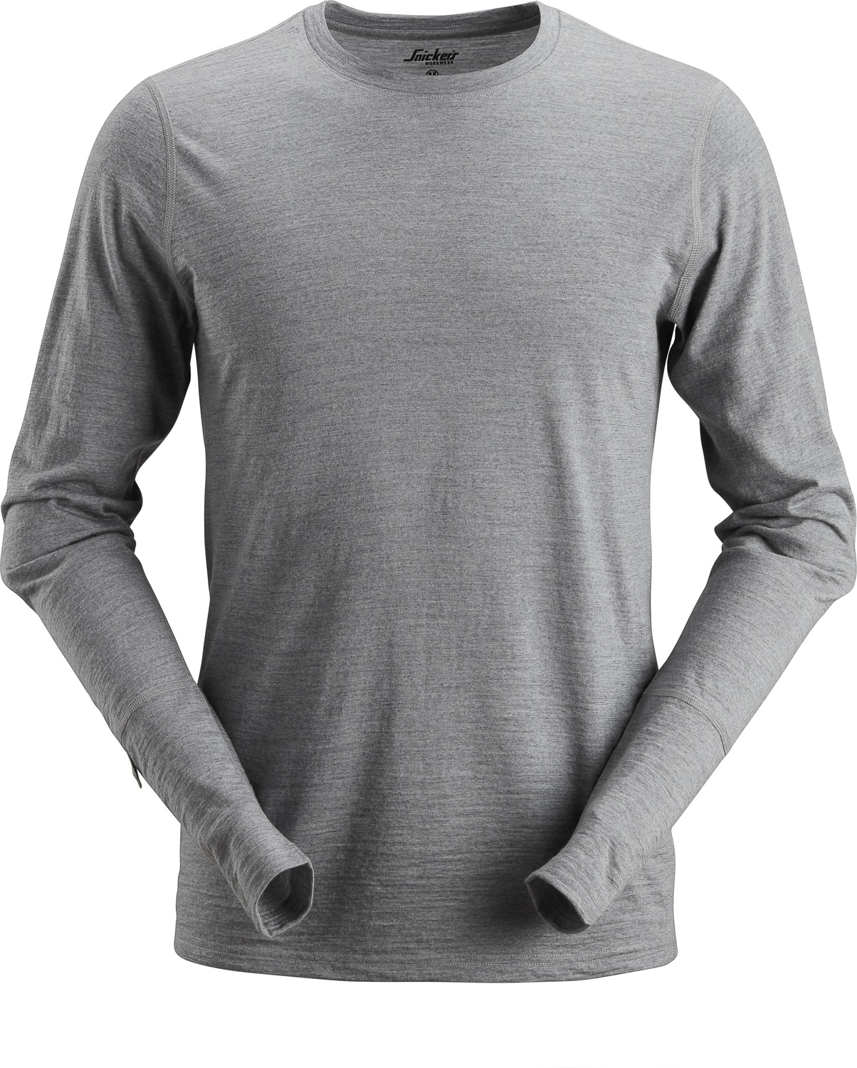 Snickers Workwear AllroundWork Wool langarm Woll-T-Shirt grau - Herren / Unisex