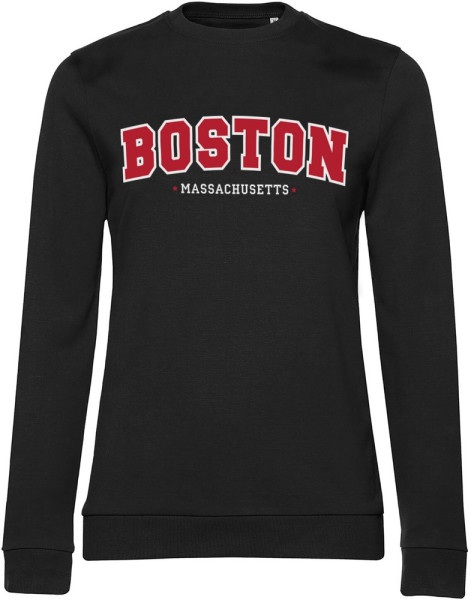 Hybris Boston Massachusetts Girly Sweatshirt Damen Black