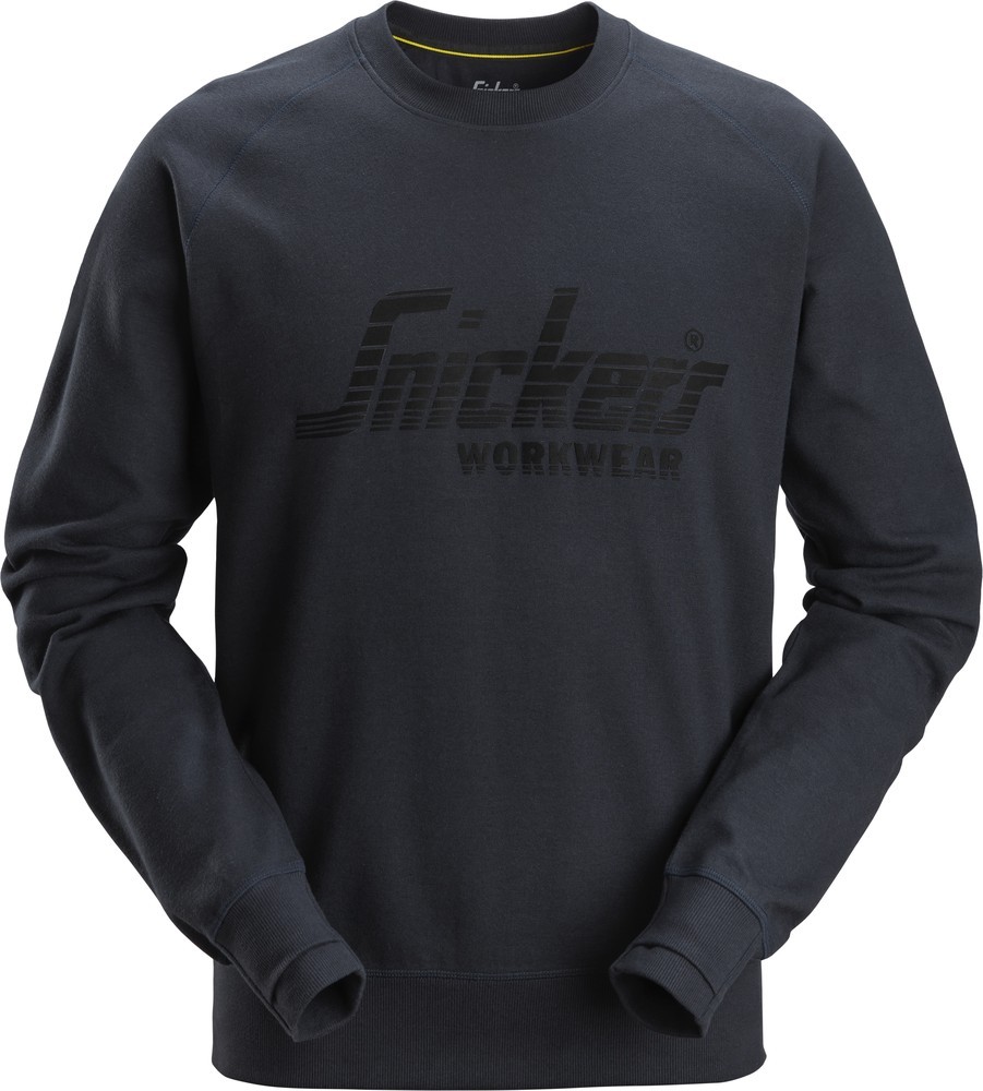 Snickers Arbeitspullover Logo Sweatshirt Blau/Mel/Schwarz - Herren / Unisex