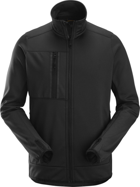 Snickers Fleecejacke AllroundWork, Fleece Arbeitsjacke mit Reißverschluss Schwarz