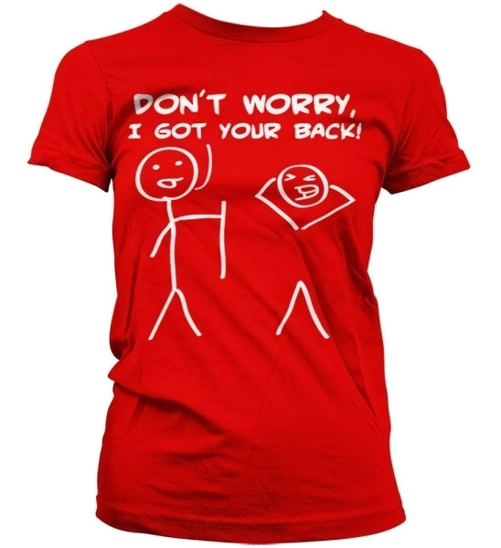 Hybris Don't Worry, I Got Your Back! Girly T-Shirt Damen Red