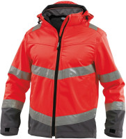 Dassy Warnschutz Softshell-Jacke Malaga PES74 Neonrot/Zementgrau Dassy Warnschutz Softshell-Jacke Malaga PES74 Neonrot/Zementgrau
