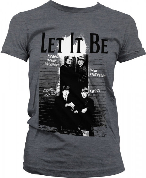 The Beatles Let It Be Girly Tee Damen T-Shirt Dark-Heather