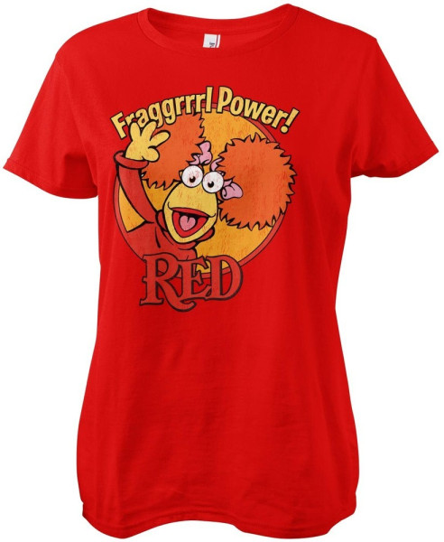Fraggle Rock Damen Red Fragggrrrl Power Girly Tee