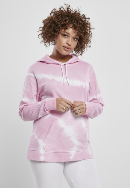 Urban Classics Women Hoodie Ladies Tie Dye Hoody Girlypink