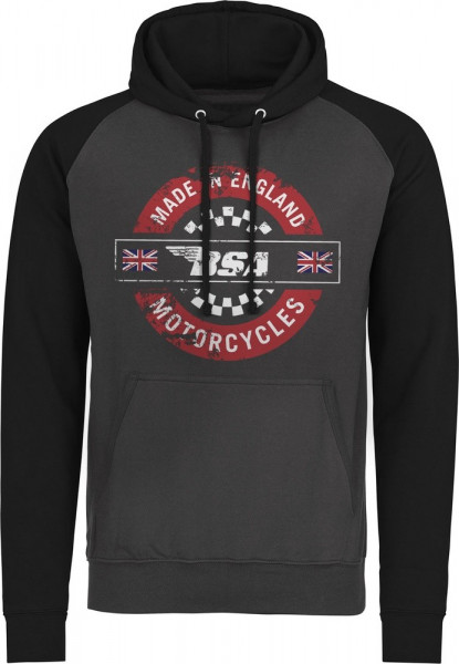 BSA Made In England Baseball Hoodie Dark-Grey-Black