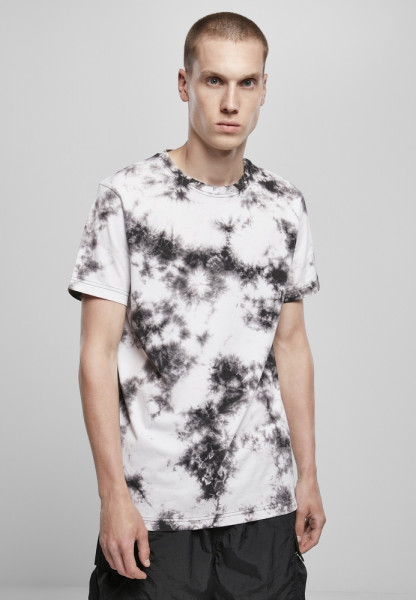 Urban Classics T-Shirt Black Tie Dye Tee White/Black