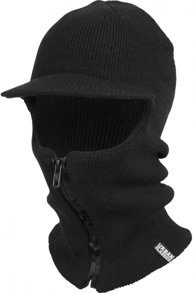 Urban Classics Gloves Zipped Balaclava Visor Black