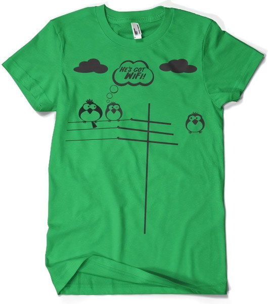 Hybris He's Got WiFi T-Shirt Green