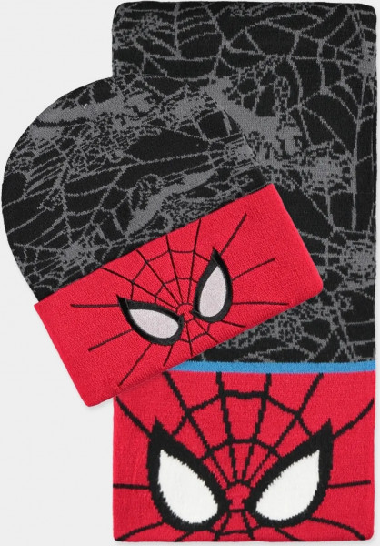 Spider-Man - Giftset (Beanie & Scarf) Black